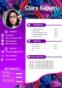 Dowload Desain Cv Menarik Gampang Di Dedit Desain Cv Kreatif .com